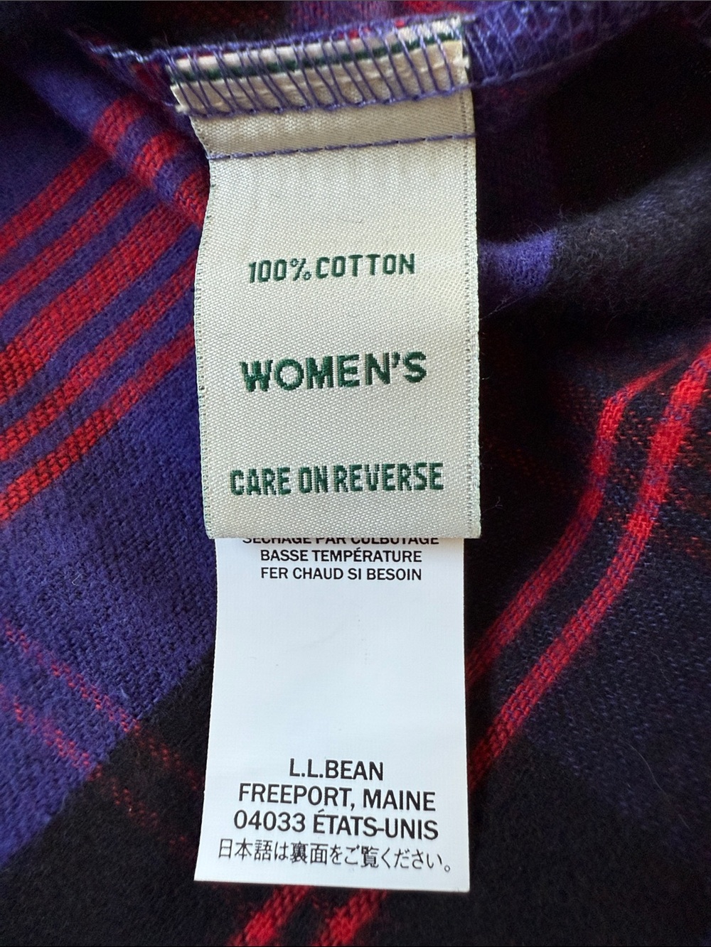 L.L.BEAN Scotch Plaid Flannel Pajamas NWT Size Medium - Picture 11 of 13